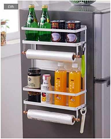 Magnetic Spice Rack Organizer Single Tier Refrigerator Spice Storage Shelf, Easy to Install The Side of The Refrigerator Can Hold spices