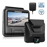 4K Dash Cam 2880 x 2160P UHD Car Camera with WiFi GPS Dash Camera for Cars Driving Recorder with 3 Inch LCD Screen 170°Wide Angle G-Sensor, WDR, Parking Monitor, Loop Recording, Motion Detection