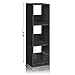 Way Basics Eco 3 Shelf Trio Narrow Bookcase and Storage Shelf, Black (made from sustainable non-toxic zBoard paperboard)