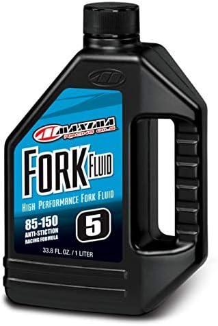 Maxima (59901-5) 85/150 Grade 5WT Zero Drag Formula Racing Fork Fluid – 1 Liter
