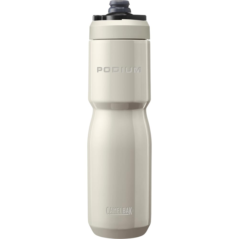 Camelbak Podium Insulated Steel 650ml – bike bottle – 18/8 stainless steel – high capacity – double-wall vacuum insulation – leak-proof – Stone, size: OS