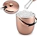 Ice Bucket, Stainless Steel Double Wall and Insulated Ice Buckets with Lid and Tongs-3L