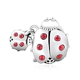 925 Sterling Silver Ladybug Charm Fit Pandora Bracelets