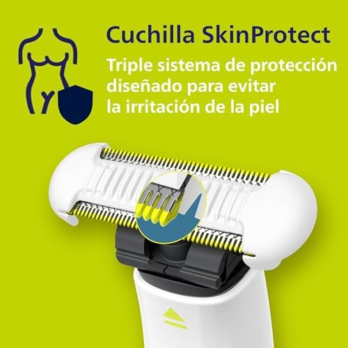 OneBlade Intimate, Cuidado Íntimo, Recorta y Afeita con Protección Extra para la Piel, Depilación apurada y cómoda — sin rasurar completamente al ras, Modelo QP1924/28