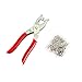 Wisehands Brass Eyelets and Setting Pliers Kit - Shoes Belts Bags Leather Fabric Vinyl - 100pcs Eyelets 4.5mm