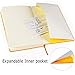Taotree 5 Pack Journal Notebooks, Yellow Classic Ruled Writing Notebook, Hard Cover PU Leather, 120gsm Premium Thick Paper, Inner Pocket, 128 Pages, 5