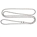 TEEMOON 50Pcs Nickel Plated Ball Chain Necklace 24 Inches Long 2.4mm Bead Adjustable Antiqued Metal Bead