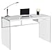 Monarch Computer Desk, Glossy White, 48