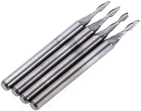 5pcs 3.175mm Shank End Mills 2 Flutes Carbide Milling Cutter CNC Router Bit For Woodworking Tools