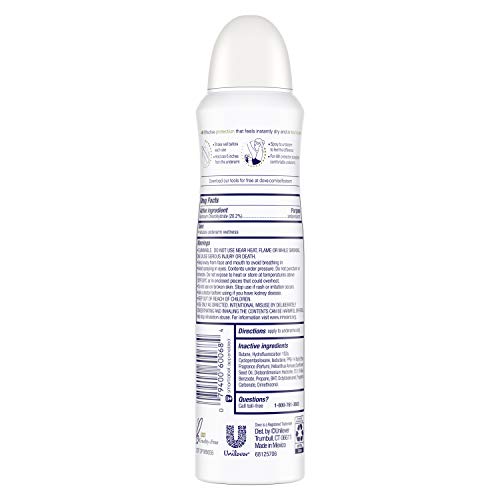 DOVE DRY SPRAY ANTIPERSPIRANT DEODORANT, CARING COCONUT, 3.8 OUNCE