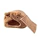 Rats Hamster Winter Warm Fleece Hanging Cage Hammock Cute Bear House with Bed Mat,Brown