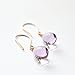 Pale purple glass dangle earrings 14kt rose gold-filled
