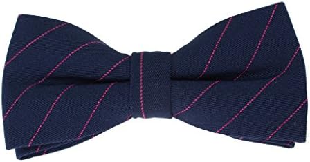 Glennbrook Mens Pre Tied Bowtie The Pleasant Pinstripe Collection - Navy Fuchsia