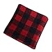 Deconovo Home Decorative Sofa Throw Pillowcases Scottish Tartan Plaid Throw Cushion Cover 18x18 Inch Red and Navy Blue A Set of 2