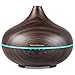 InnoGear 500ml Aromatherapy Essential Oil Diffuser Wood Grain Aroma Diffusers Cool Mist Humidifier with Timer Adjustable Mist 7 Color Changing Night Lights Waterless Auto Shut-off for Home Office Yoga