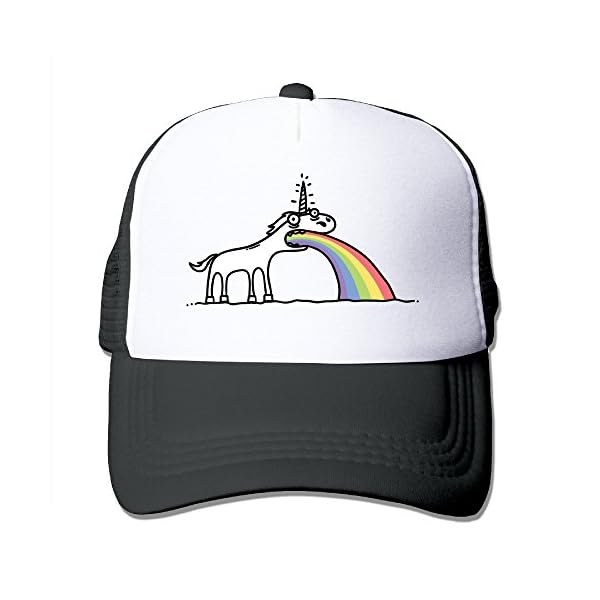 SAXON13-Unisex-Baseball-caps-Meshback-Rainbow-Unicorn-Hat-Caps-Black SAXON13-Unisex-Baseball-caps-Meshback-Rainbow-Unicorn-Hat-Caps-Black