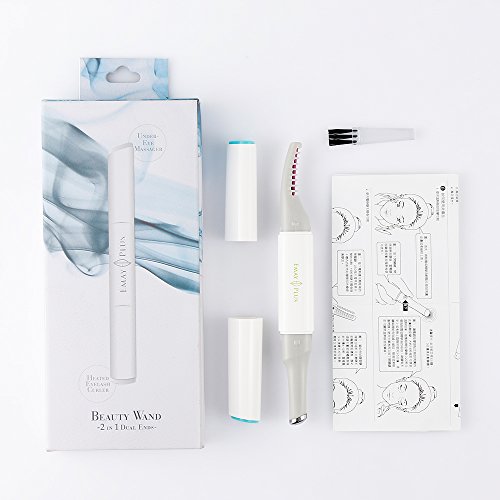 2-in-1Heated Sonic Eye Massager Wand Eyelash Curler Brush Vibration, Electric Multifunctional Beauty Tool Relieving Dark Circle, Fatigue and Puffiness, Eye and Facial Skin Care Massager Wand