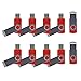Enfain 32GB Red Flash Drive Bulk 10 Pack Thumb Drives USB 2.0 Memory Stick Pendrives for Sharing Files Offline