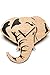 Driini Wooden Elephant Wall Clock with Light, Richly Colored Wood Face overlying a Dark Backing - Battery Operated with Silent Sweep Movement - Perfect Home Decor or Gifts for Elephant Lovers