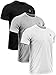 NELEUS Men's 3 Pack Mesh Athletic Gym Workout Shirts,5033,Black,Grey,White,US 2XL,EU 3XL