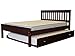 Bedz King Mission Style Full Bed with a Full Trundle, Cappuccino