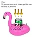 Just-Best Toys for Pool Items - Inflatable Flamingo Drink Holder (6 Packs) with a Mini Air Pump for Water Floats