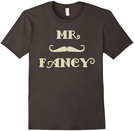 Mens Old Fashioned Gentleman Mr. Fancy Mustache T-Shirt Small Asphalt