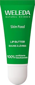 Weleda Skin Food Lip Butter, 0.27 Ounce, Plant Rich Moisturizing Lip Care with Sunflower Seed Oil, Chamomile and Calendula