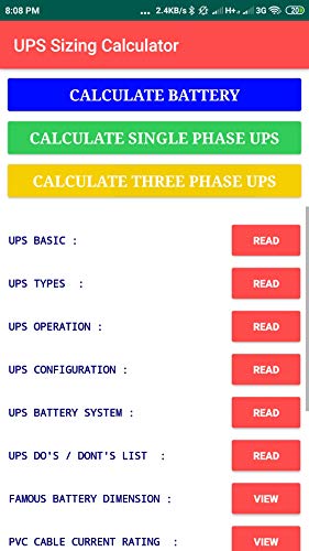 Ups Inverter Battery Backup Time Calculator Total Amazon Com Appstore For Android
