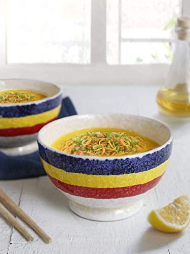storeindya Ceramic Bowl Dessert Salad Fruit Porcelain Pottery Serving Bowl Kitchen Dining Serveware Accessory