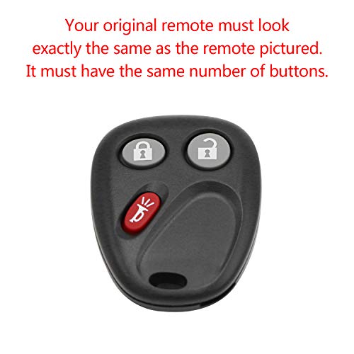Keyless Entry Remote Control Car Key Fob Replacement for LHJ011, Fits 2003-2006 Chevy, GMC, Cadillac, Hummer, Pontiac, Saturn (Pack of 2)