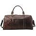Polare Mens Vintage Leather Duffel Overnight Travel Duffle Weekender Bag With YKK Metal Zippers (X-large 23.2'')