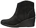 crocs Women's Leigh Suede Wedge Boot, Black, 8 M US