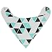 Baby Bandana Bib Set of 4, Super Absorbent Organic Drool & Teething Bibs for Boys & Girls by Matimati (Mint and Gray)