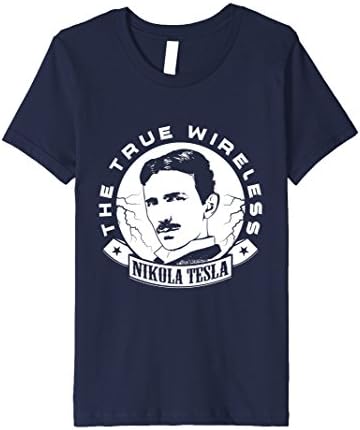 Kids Calvin Mira T Shirt Nikola Tesla The True Wireless 8 Navy