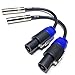 CESS-025 1/4 TS Female to Speakon Speaker Cables - Speakon to 6.35 mm Mono Jack Adapter - Speaker Plug Adapter 1/4