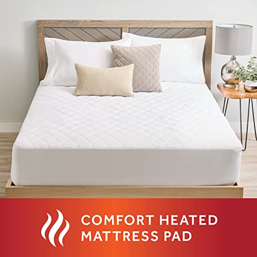 Sunbeam Restful Quilted Water Resistant Heated Mattress Pad Full White Pricepulse