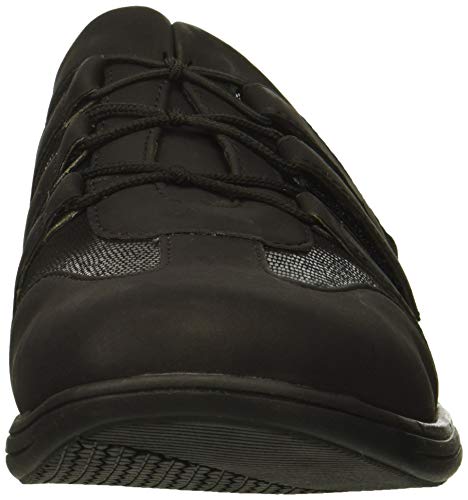 TROTTERS WOMEN’S JOY SNEAKER, BLACK PATENT SUEDE, 8.5 W US