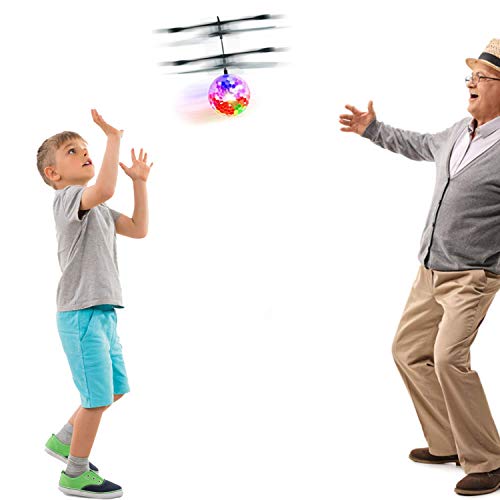 UTTORA Flying Ball, Kids Toys RC Infrared Induction Helicopter Airplane Fun Gadgets Mini Drone Flying Toys with Flashing LED Lights for Kids Adults - Thumbnail 5