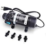BACOENG - AC 115V 100PSI 110GPH - High Pressure Water Diaphragm Pump, Misting Booster Pump Sprayer for Caravan/RV/Boat/Marine