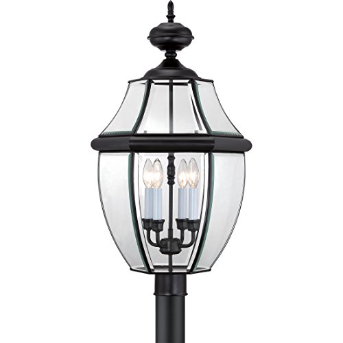 Quoizel NY9045K  Newbury 4-Light Outdoor Lantern, Mystic Black