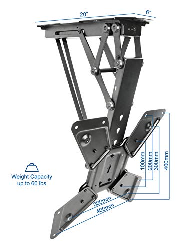 Vivo Electric Motorized Flip Down Pitched Roof Ceiling Tv Mount