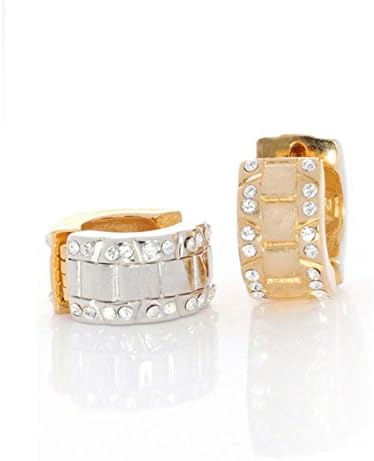 Gold Tone & Silver Tone Austrian Crystal Watch Band Reversible Hugs