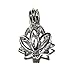 Lotus Blossom Bead Cage - Old School Geekery Brand Jewelry Making Supplies - Hollow Silver Plated Bead Cage Pendant
