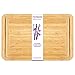 Pratico Kitchen Large Bamboo Cutting Board and Serving Tray with Juice Groove, 18 x 12 inch