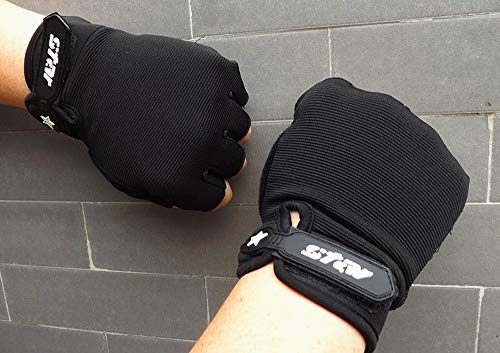 XOWRTE Mens Antiskid Cycling Bike Gym Winter Warm Fitness Sports Half Finger Gloves