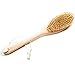 Dry Brushing Body Brush Long Handle. Excellent Body Exfoliating Brush to Dry Brush, Reduce Cellulite and Exfoliate for Silky Smooth Skin. Beautiful Wood and Boar Bristle Brush Made in Russia.