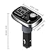 (New Version) Bluetooth FM Transmitter, GRDE Wireless Car Radio Adapter FM Radio Receiver Car Kit with Dual USB Car Charger, TF Card Slot and Large LED Display