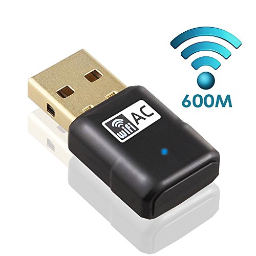 USB Wifi Adapter,Inamax AC600Mbps Wireless Adapter Mini Wireless Network Adapter, 802.11ac Dual Band 2.4G/5G USB Wifi Dongle for Desktop Pc Laptop (mini-dual adapter)