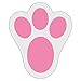 White and Pink Vinyl Easter Bunny Print Floor Clings - (7
